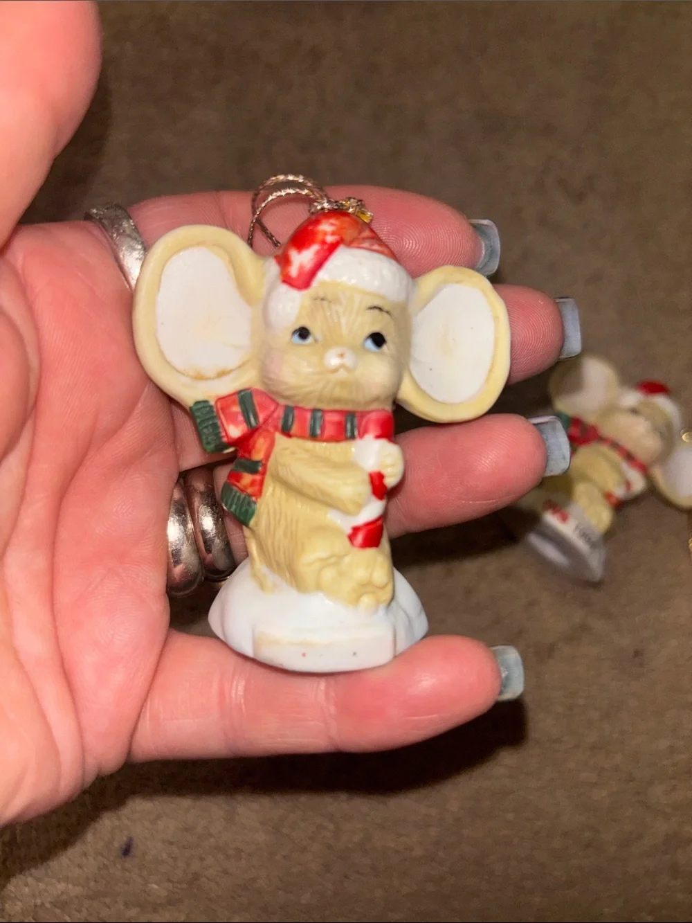 CVS 1994 Christmas Mouse Ornaments - Pair